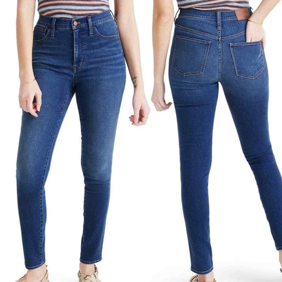 Madewell 10" High Rise Roadtripper Medium Wash Denim Jeans - Picture 1 of 11